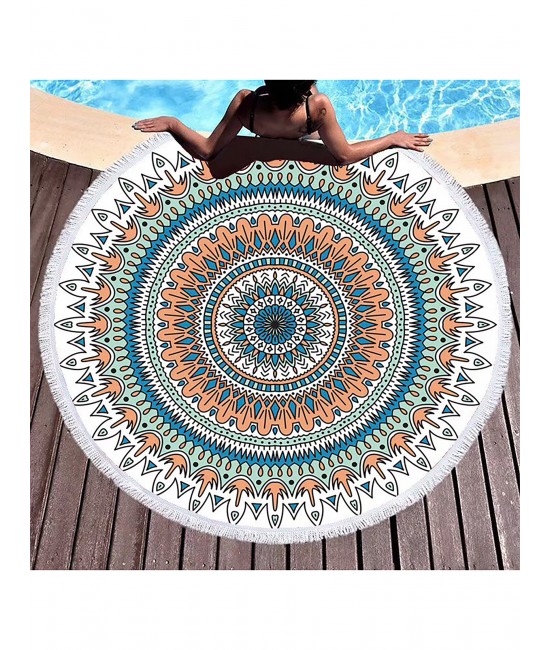 Abstract Round Beach Towel Abstract Round Beach Towel
